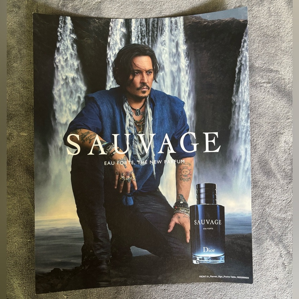 Christian Dior, Dior, Johnny Depp Dior Sauvage Official Authentic Poster!